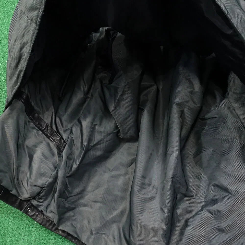 WILSONS LEATHER PELLE STUDIO‎ BLACK ZIP UP LEATHER JACKET MENS SZ L **READ**